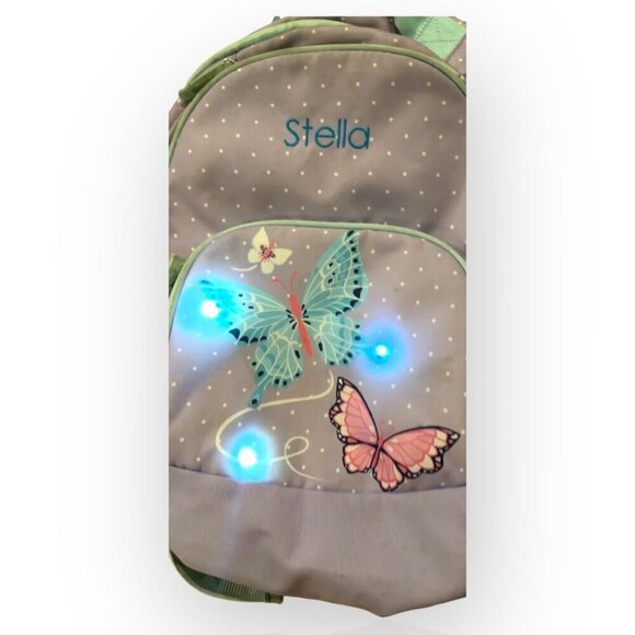 Butterfly Design Light-Up Backpack With Personalized Name "Stella" - Well Used - Picture 2 of 16